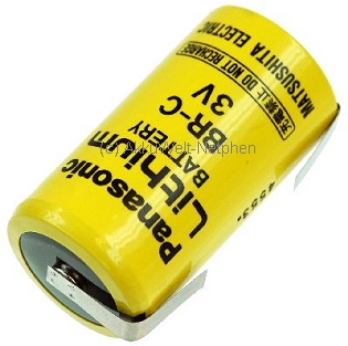 Panasonic BR-C Lithium Batterie mit U Lötfahne Wärmemengenzähler