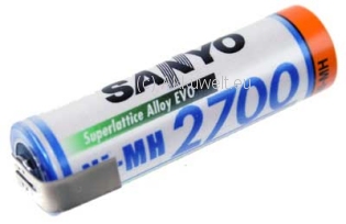 Sanyo AA (Mignon) HR-3U-2700-LFZ 2700mAh mit Z-Lötfahne