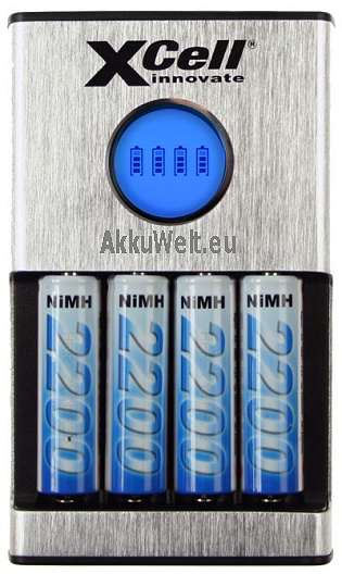 Xcell Innovate 2h, inkl. 12V Caradapter und 4x Innovate 2200mAh