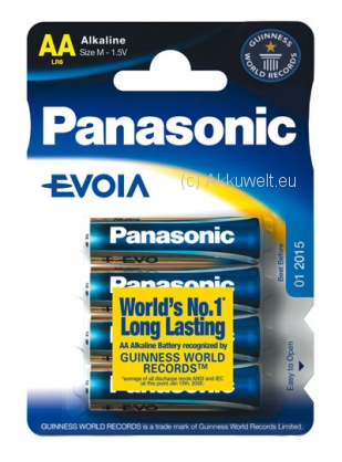Battery Panasonic Evoia LR6 Mignon AA 4er Blister 1,5V Size M AM